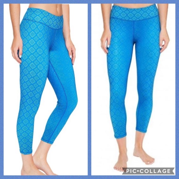 Prana Pants - Prana Blue Green Harbor Bali Roxanne leggings